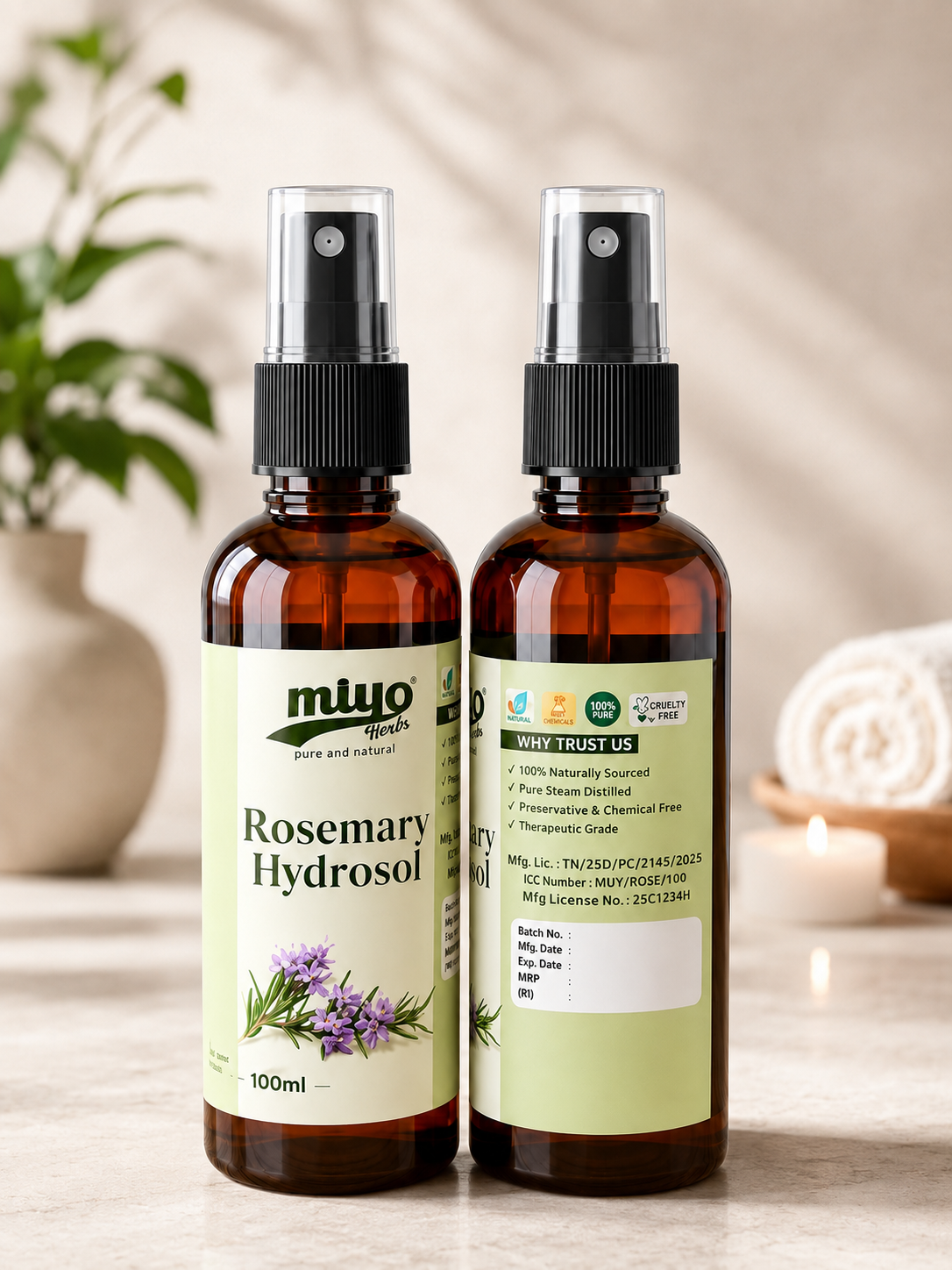 Rosemary hydrosol - 100ml
