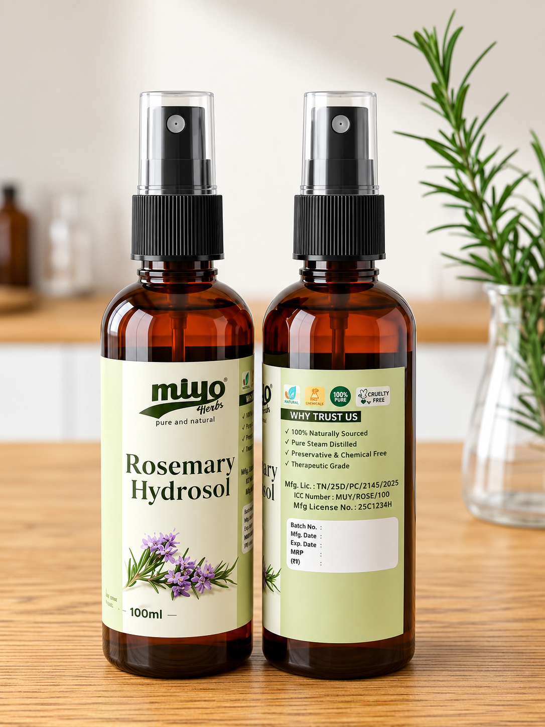 Rosemary hydrosol - 100ml